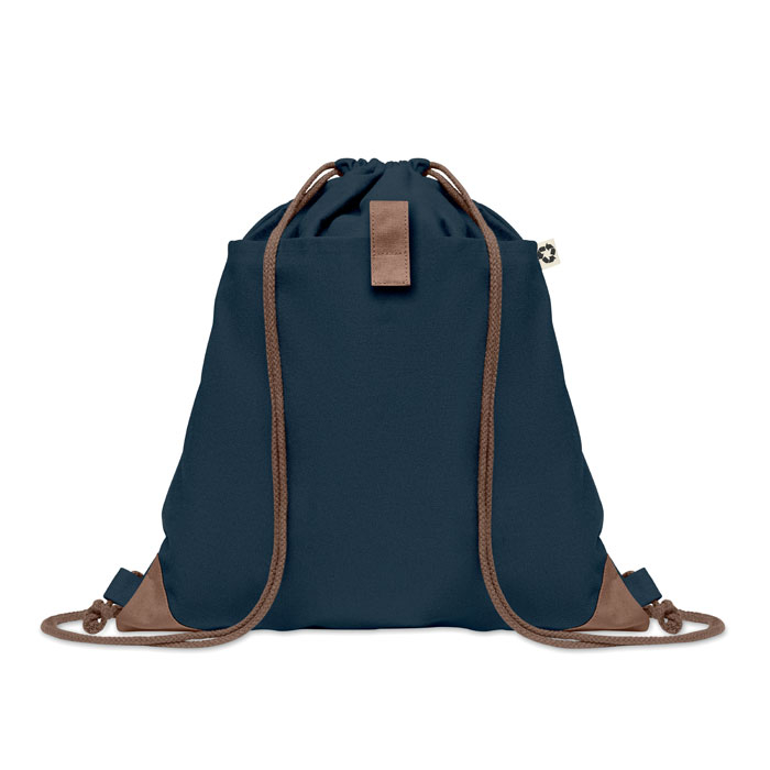 Gym bag publicitaire en coton recyclé 220g PANDA BAG Bleu marine